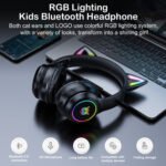 ONIKUMA B90 RGB Lighting Wireless Bluetooth Headphone(Black) - Image 6