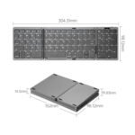 B089 Bluetooth Foldable Keyboard with Numeric(Grey) - Image 3