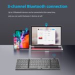 B089 Bluetooth Foldable Keyboard with Numeric(Grey) - Image 5