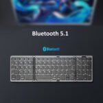 B089 Bluetooth Foldable Keyboard with Numeric(Grey) - Image 6