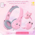 SoulBytes S31 Kids Wired Over-Ear Earphone with Microphone, Length: 1.5m(Pink) - Image 4