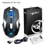 HXSJ T300 7 Keys 2400DPI 2.4G Colorful Luminous Wireless Mouse(Black) - Image 7