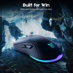 ONIKUMA CW917 RGB 4800DPI Dual Mode Wired + 2.4GHz Wireless Mouse(Black) - Image 4