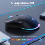ONIKUMA CW917 RGB 4800DPI Dual Mode Wired + 2.4GHz Wireless Mouse(Black) - Image 5