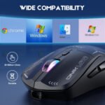 ONIKUMA CW917 RGB 4800DPI Dual Mode Wired + 2.4GHz Wireless Mouse(Black) - Image 8