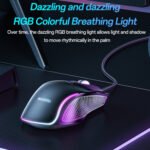 Yesido KB20 USB 7200DPI RGB Wired Mouse(Black) - Image 6