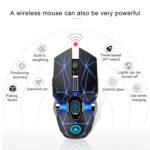 YINDIAO A7 2.4GHz 1600DPI 3-modes Adjustable 7-keys Rechargeable RGB Light Wireless Silent Gaming Mouse (White) - Image 3