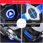 YINDIAO A7 2.4GHz 1600DPI 3-modes Adjustable 7-keys Rechargeable RGB Light Wireless Silent Gaming Mouse (White) - Image 10