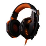 KOTION EACH G2000 Over-ear Game Gaming Headphone Headset Earphone Headband with Mic Stereo Bass LED Light for PC Gamer,Cable Length: About 2.2m(Orange + Black) - Image 3