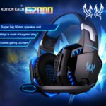 KOTION EACH G2000 Over-ear Game Gaming Headphone Headset Earphone Headband with Mic Stereo Bass LED Light for PC Gamer,Cable Length: About 2.2m(Orange + Black) - Image 7