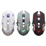 WARWOLF  Q8 Wireless Rechargeable Mouse Glowing Gaming Mouse(Black) - Image 2