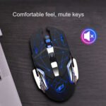WARWOLF  Q8 Wireless Rechargeable Mouse Glowing Gaming Mouse(Black) - Image 3