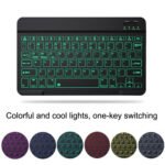10 Inch RGB Colorful Backlit Bluetooth Keyboard And Mouse Set For Mobile Phone / Tablet(Black) - Image 3
