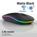 10 Inch RGB Colorful Backlit Bluetooth Keyboard And Mouse Set For Mobile Phone / Tablet(Black) - Image 6