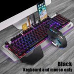 K680 Rechargeable Wireless Keyboard and Mouse Set(Black Mixed Color) - Image 2