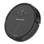GEERLEPOL Smart Home Automatic Refilling Sweeping Robot, High Configuration Support Mobile Phone APP(Black)
