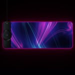 K9186 Multifunctional RGB Lighting Mouse Pad With Wireless Charger(Colorful)