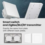 Tuya ZigBee Smart Single-fire Zero-fire Sharing Timing Voice Wall Switch EU Plug, Style: 1 Way (White) - Image 3