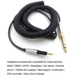For ATH-M50X / M40X / M70X Spring Headset Audio Cable AUX 2.5mm Head - Image 4