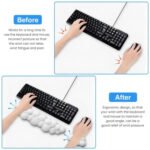 Cloud Wrist Rest Memory Foam Keyboard Pad Office Desktop Wrist Brace (White) - Image 5